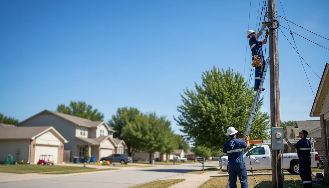 Residential electrician providing installation services in Rutland, OH